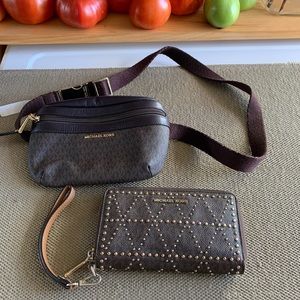 Michael Kors wallet and Fanny pack